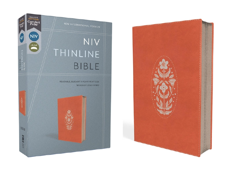 NIV, Thinline Bible, Leathersoft, Zippered, Red Letter, Comfort