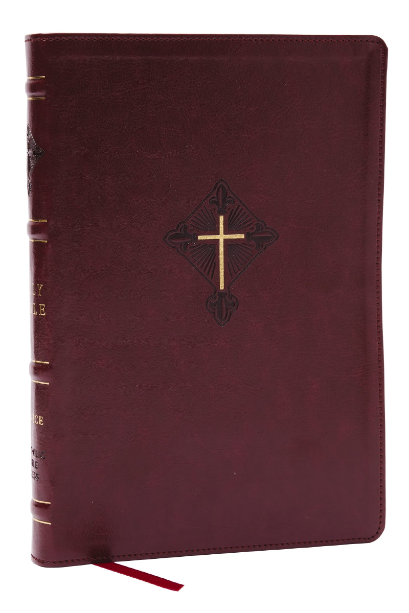 RSV2CE, Thinline Large Print Catholic Bible, Crimson Leathersoft, Comf