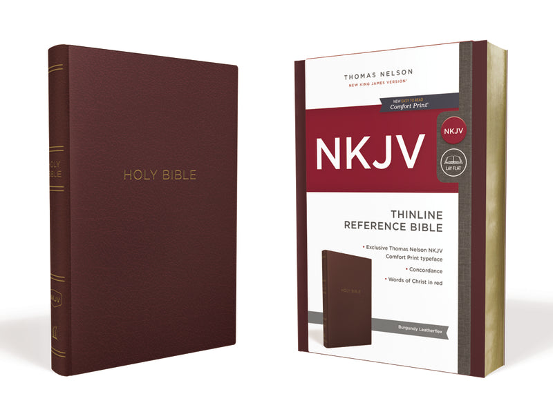 NKJV, Thinline Reference Bible, Red Letter Edition, Comfort Print