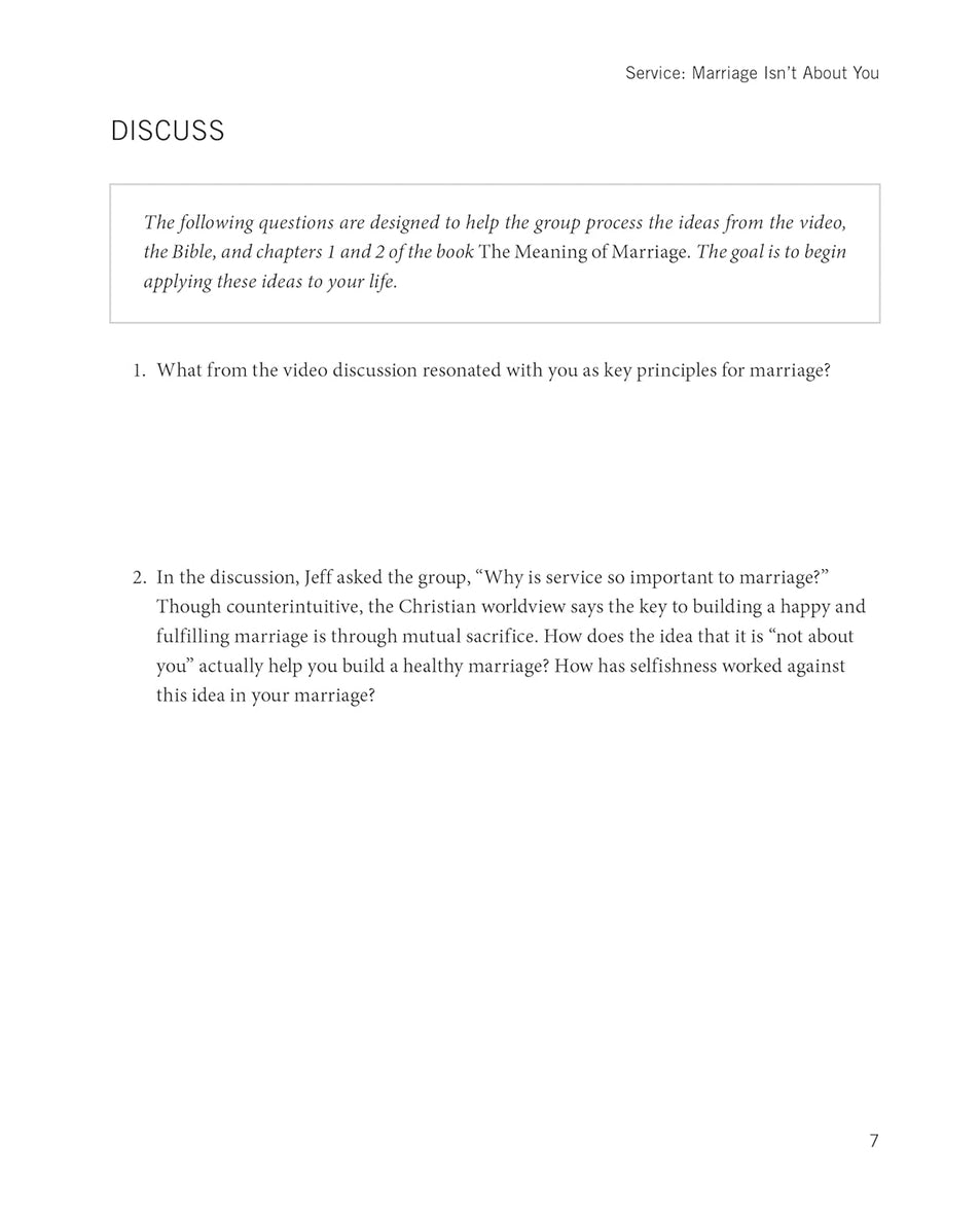 The Meaning of Marriage Bible Study Guide plus Streaming Video, Updated Edition: A Vision for Married and Single People