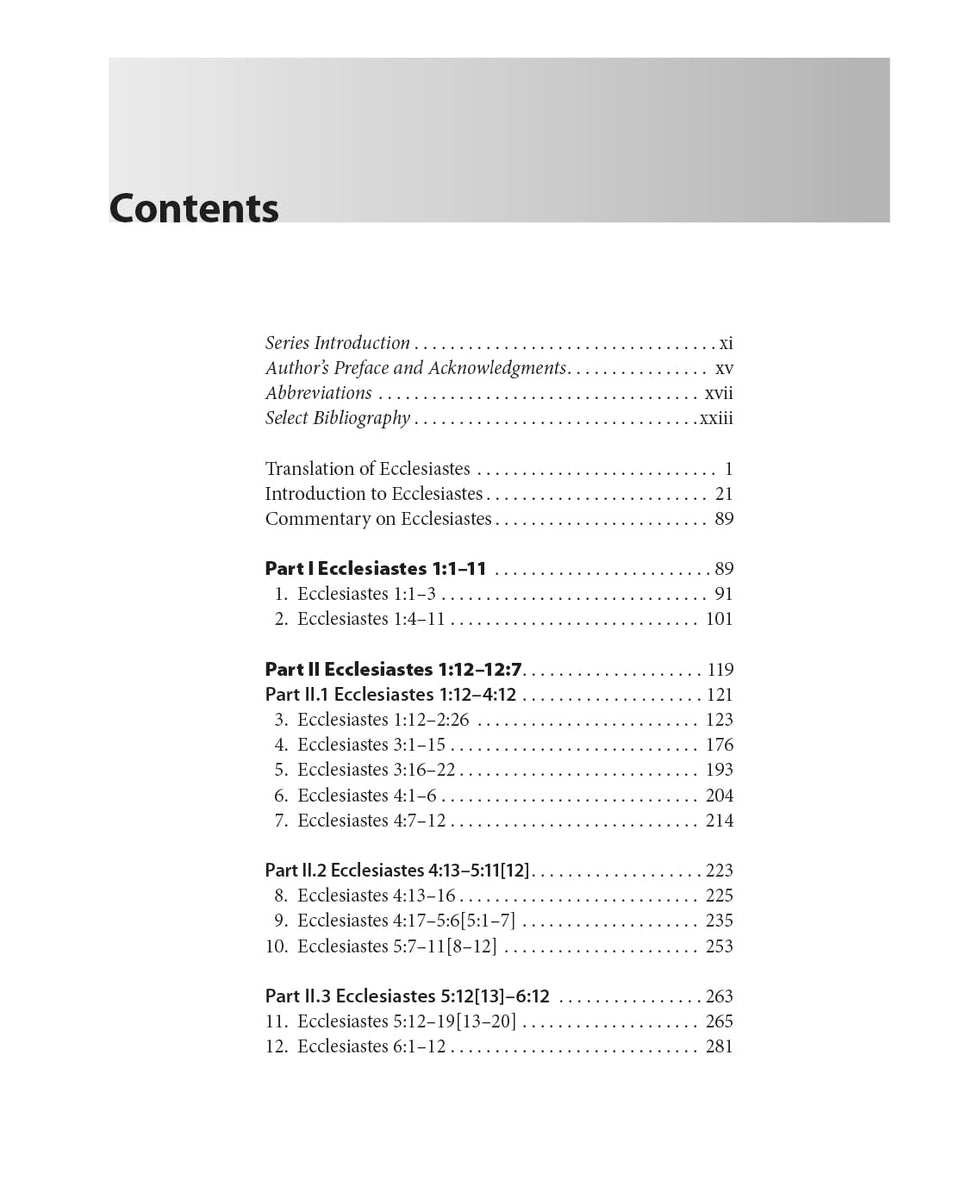 Ecclesiastes: A Discourse Analysis of the Hebrew Bible