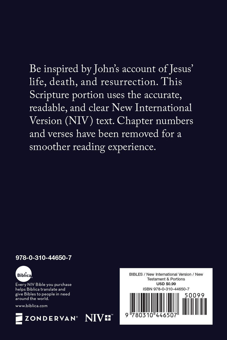 NIV, Pocket Gospel of John, Reader's Edition, Paperback, Case of 200 Bundle