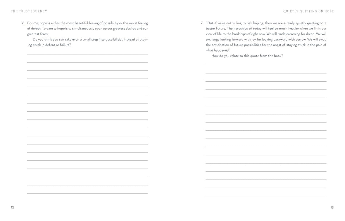 The Trust Journey: Heal from Broken Trust with Others, Yourself, and God (A Guided Journal to Use Alongside I Want to Trust You, but I Don’t)