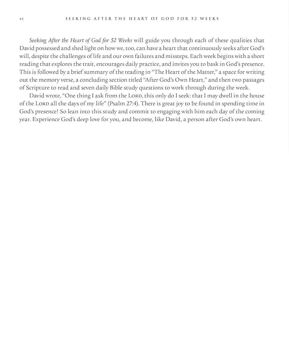 Seeking After the Heart of God for 52 Weeks: A Bible Study on the Life of David
