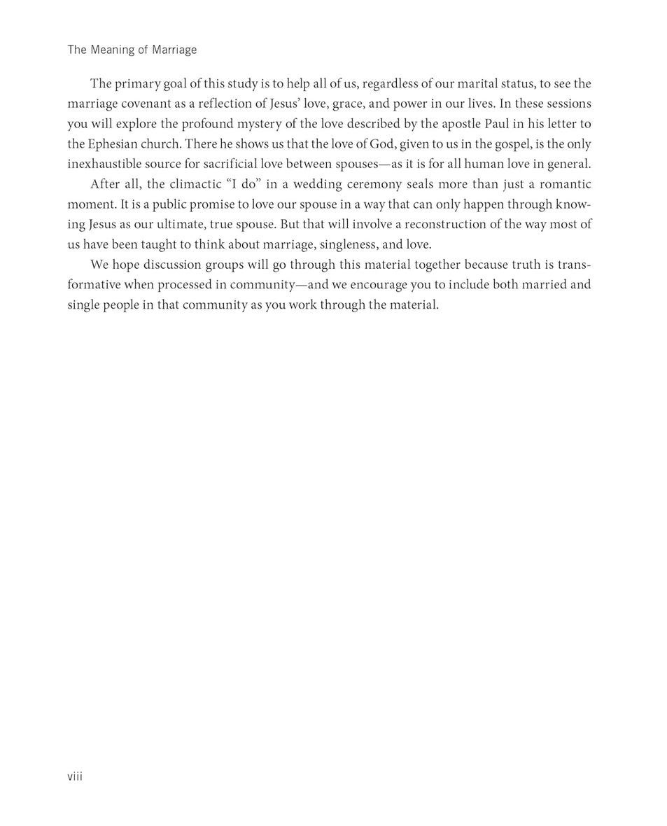 The Meaning of Marriage Bible Study Guide plus Streaming Video, Updated Edition: A Vision for Married and Single People