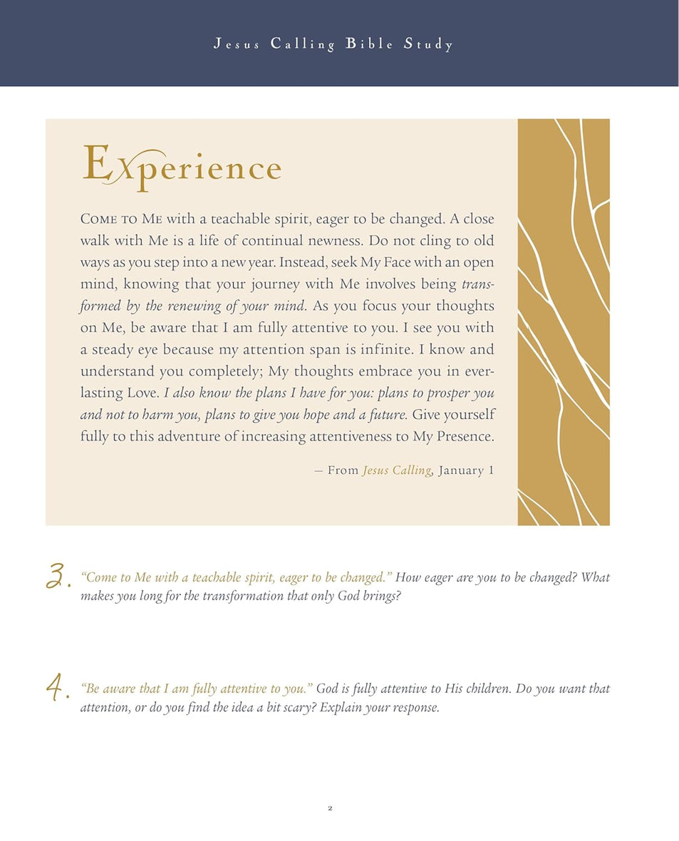 Jesus Calling 52-Week Bible Study: Experience the Presence of God