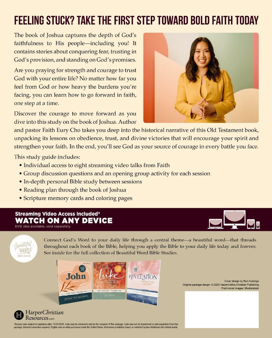 Joshua Bible Study Guide plus Streaming Video: Be Strong and Courageous / A Beautiful Word Bible Study