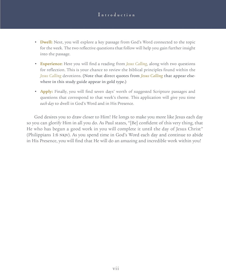 Jesus Calling 52-Week Bible Study: Experience the Presence of God