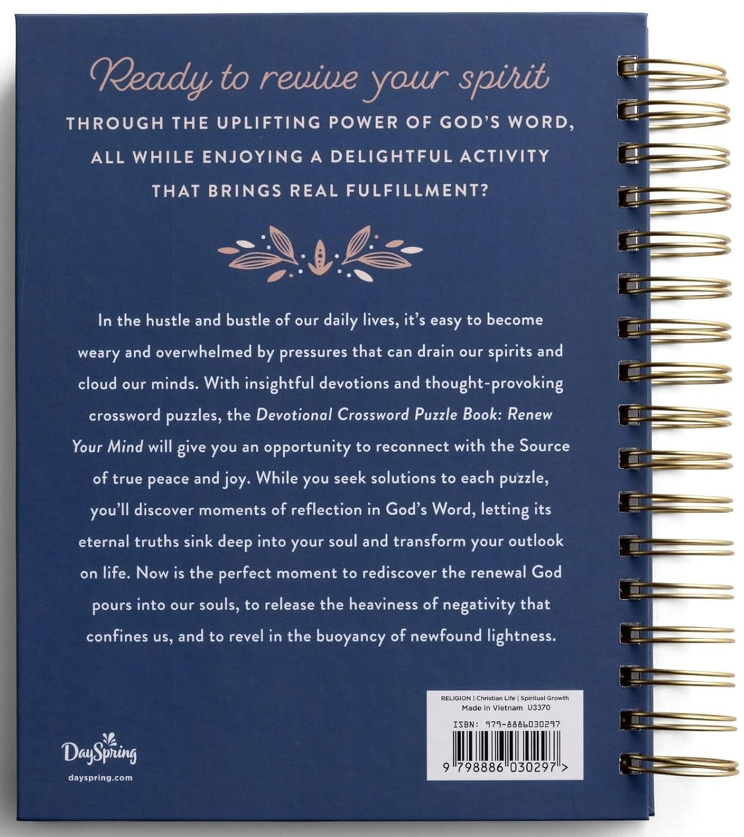 Renew Your Mind: Devotional Crossword Puzzle Book (36 Daily Devotions with Inspiring Activities to Refresh Your Soul) – The Perfect Gift for Christian Women