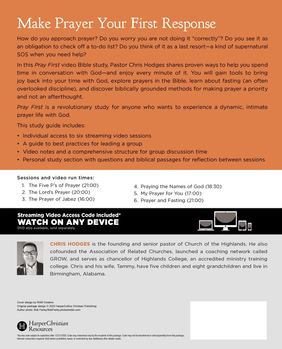 Pray First Book + Study Guide Bundle by Chris Hodges