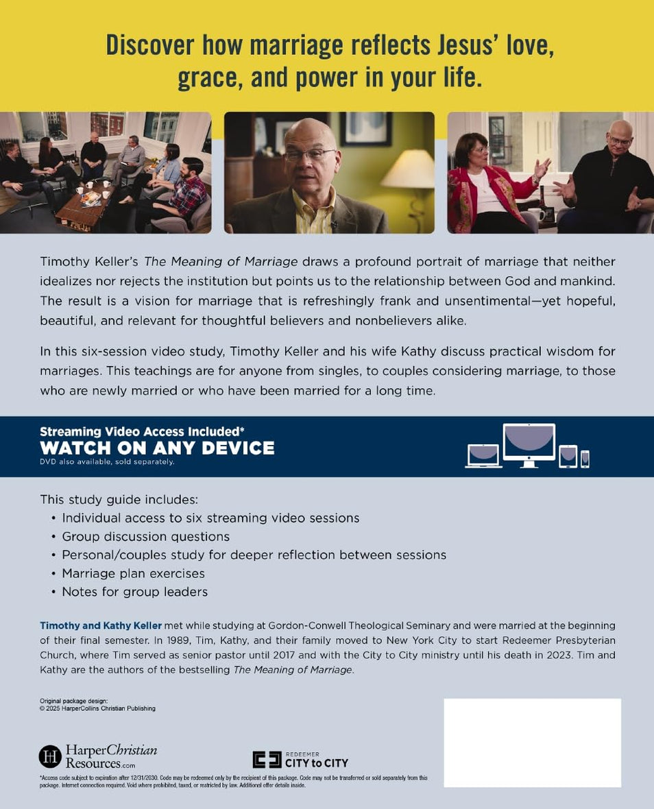 The Meaning of Marriage Bible Study Guide plus Streaming Video, Updated Edition: A Vision for Married and Single People