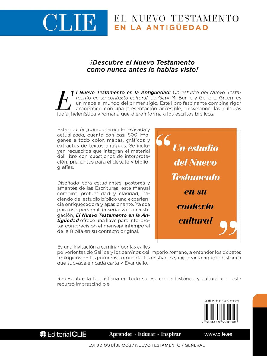 CLIE Nuevo Testamento en la Antigüedad: Un estudio del Nuevo Testamento en su contexto cultural