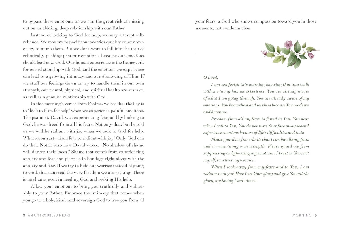 An Untroubled Heart: Calming Anxiety and Finding God's Peace (A 30-Day Morning and Evening Devotional)