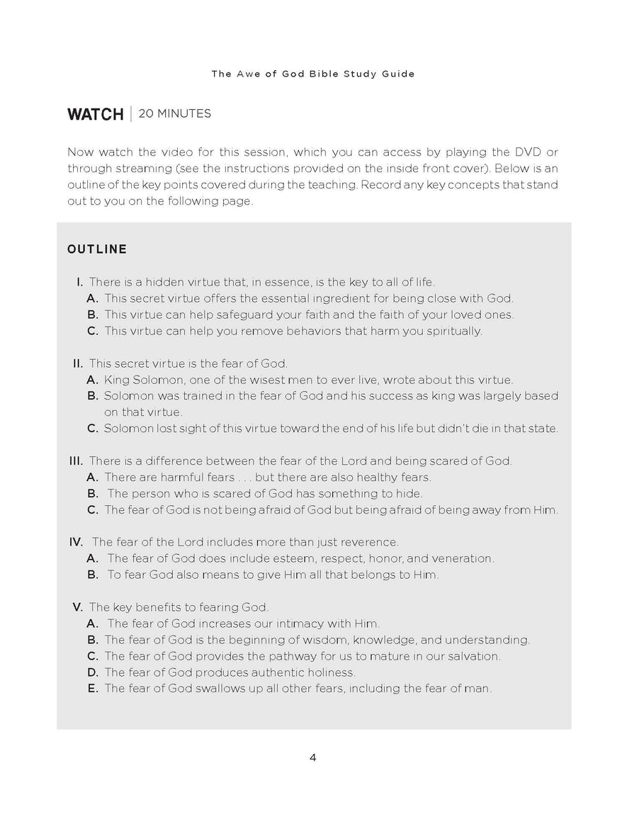 Awe of God Book and Bible Study Guide Bundle