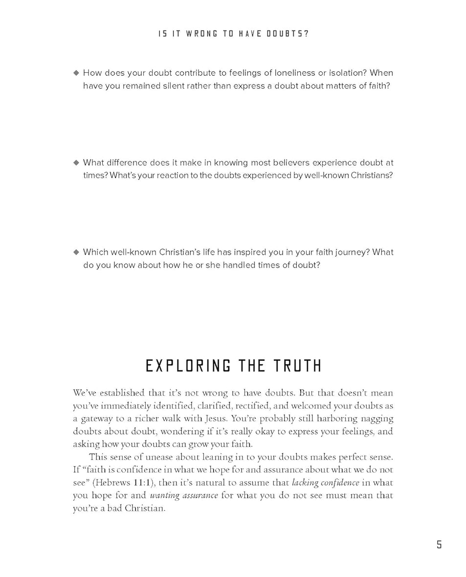 The Benefit of Doubt Workbook: How Confronting Your Deepest Questions Can Lead to a Richer Faith