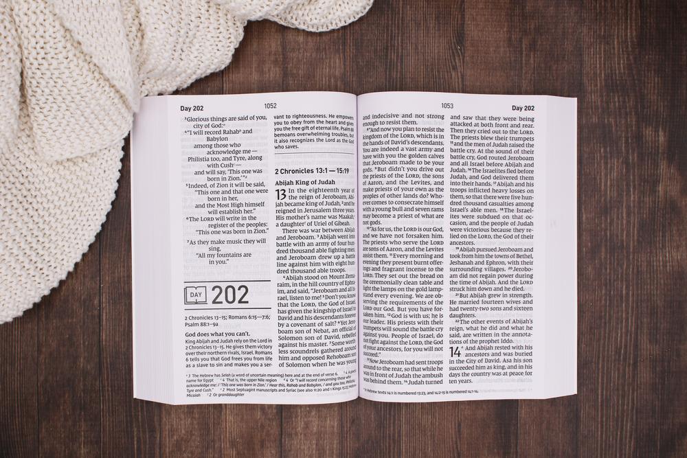 NIV, Daily Scripture, Super Giant Print, Paperback, White/Green, Comfort Print: 365 Days to Read Through the Whole Bible in a Year