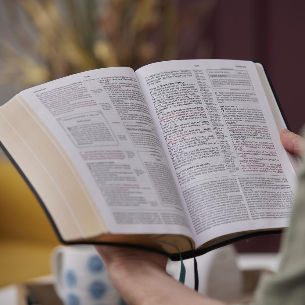 NKJV, Encountering God Study Bible, Red Letter, Comfort Print