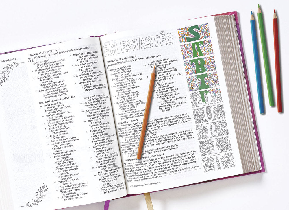 NBLA, Biblia Edición Artística Ilustrada, Palabras de Jesús en Rojo