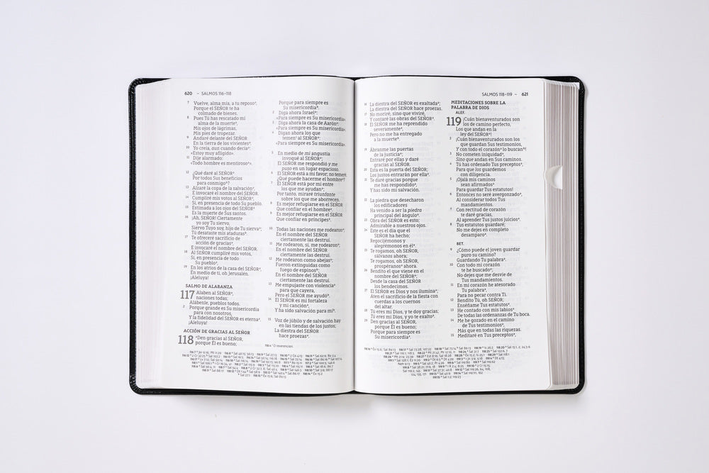 NBLA, Biblia del Ministro, Letra gigante, Leathersoft, Negra, Comfort Print