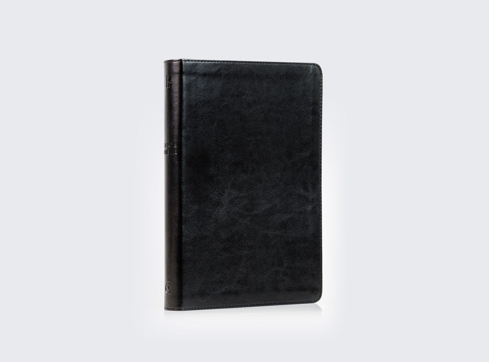 NBLA, Biblia del Ministro, Letra gigante, Leathersoft, Negra, Comfort Print