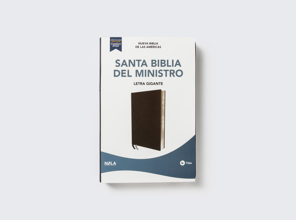 NBLA, Biblia del Ministro, Letra gigante, Leathersoft, Negra, Comfort Print