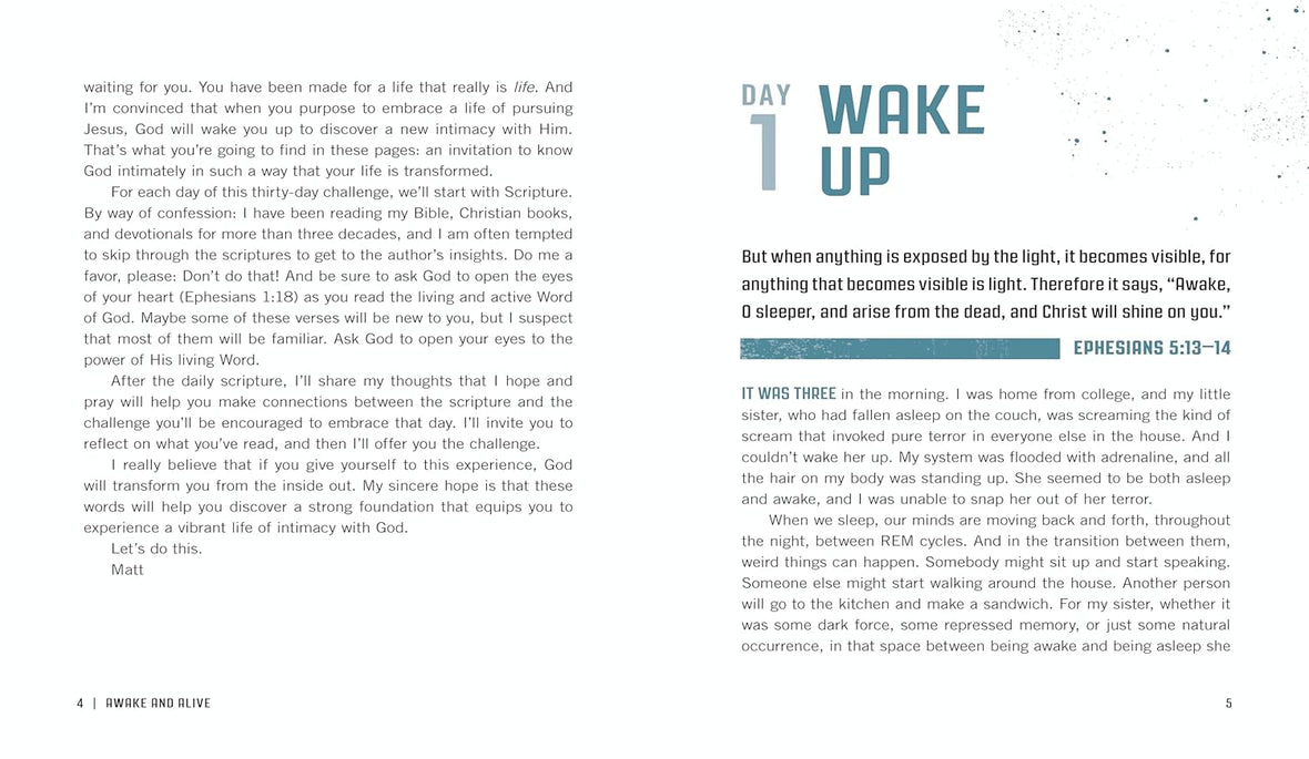 Awake and Alive: A 30-Day Challenge to Revive Your Faith (A Daily Devotional)
