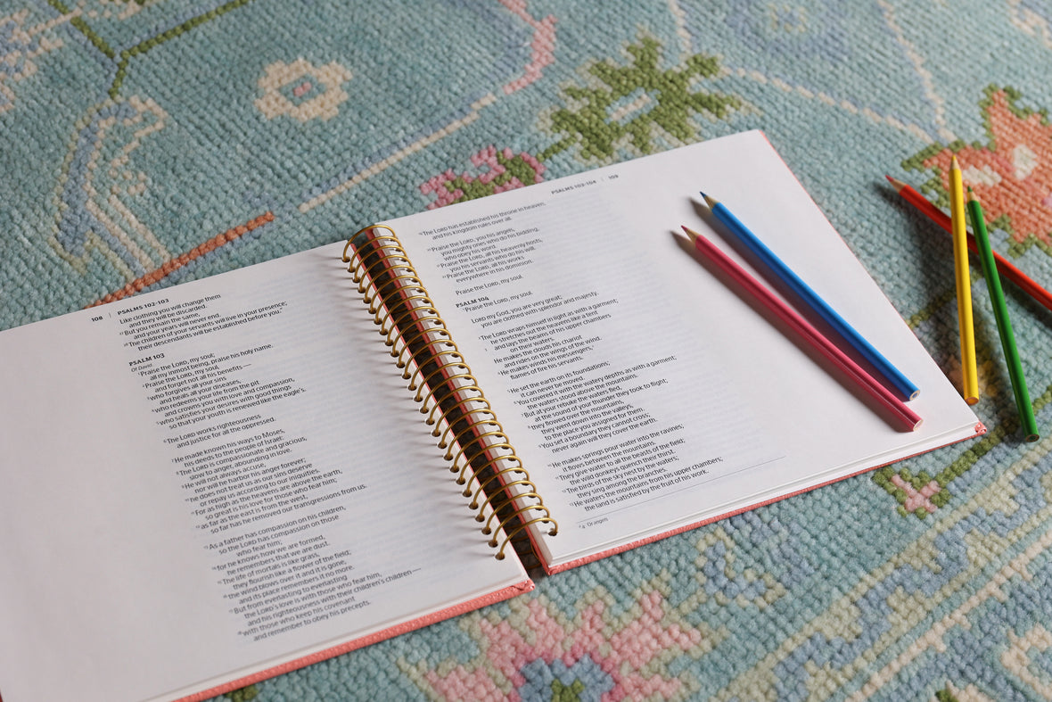 NIV, Spiral-bound Illustrating Bible: Psalms & Proverbs, Leathersoft Spiral, Coral: Draw, Write, and Reflect Your Way Through Scripture