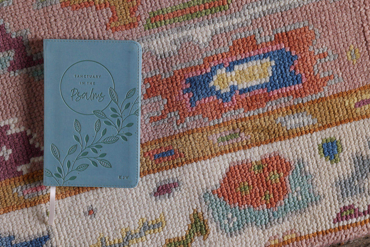 KJV, Sanctuary in the Psalms: Promise Book, Leathersoft, Blue