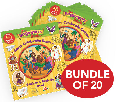 The Beginner's Bible Come Celebrate Easter Sticker and Activity Book 20-Pack Bundle