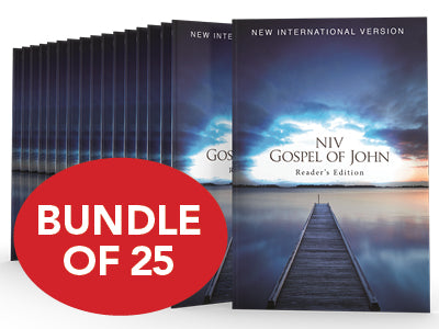 NIV, Gospel of John, Reader's Edition, 25 Pack