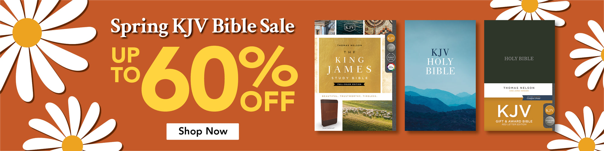 Spring KJV Bible Sale Up to 60% Off