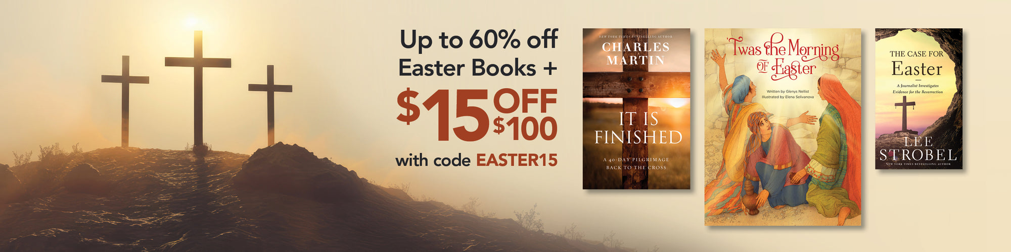 Up to 60% off Easter Books + $15 Off $100 with Code EASTER15