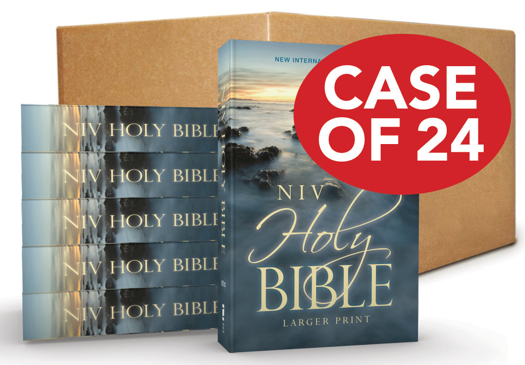 NIV, Holy Bible, Larger Print, Economy Edition, Paperback, Case of 24 Bundle