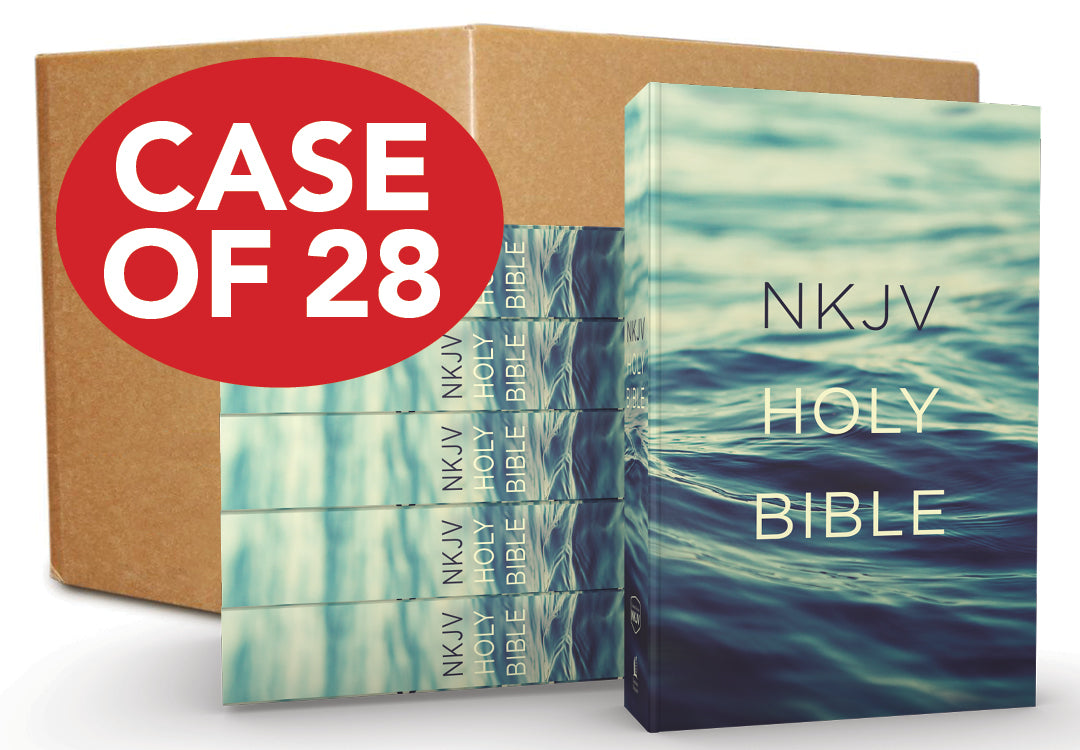 NKJV, Value Outreach Bible: Holy Bible, New King James Version Case of 28 Bundle (Blue Scenic)