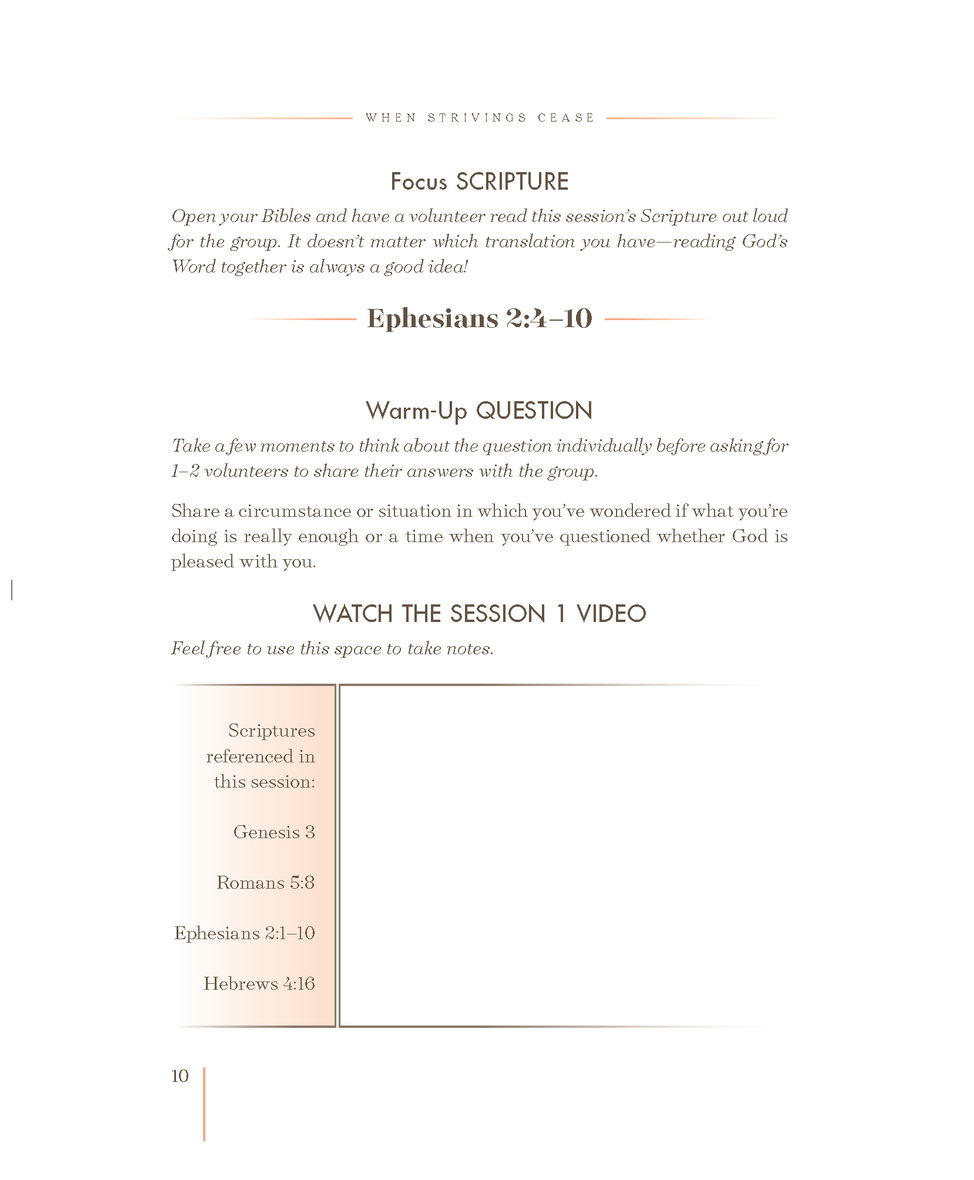 When Strivings Cease Book and Bible Study Guide plus Streaming Video Bundle