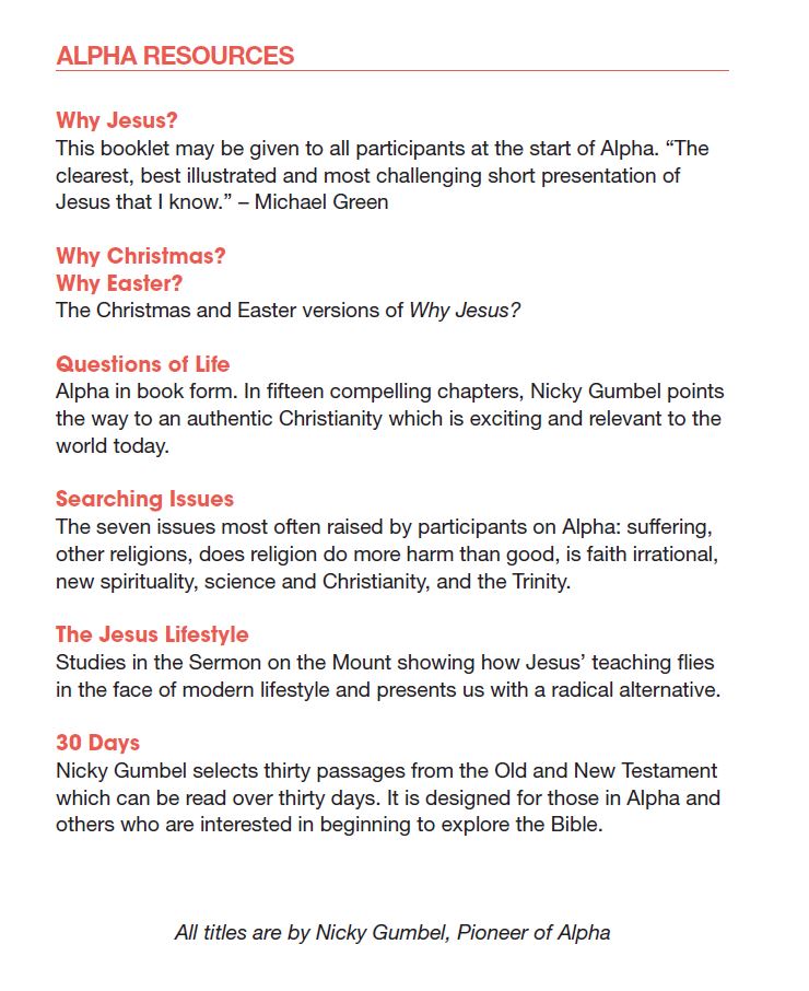 Alpha Guide | GET IT HERE! - Alpha Course – ChurchSource
