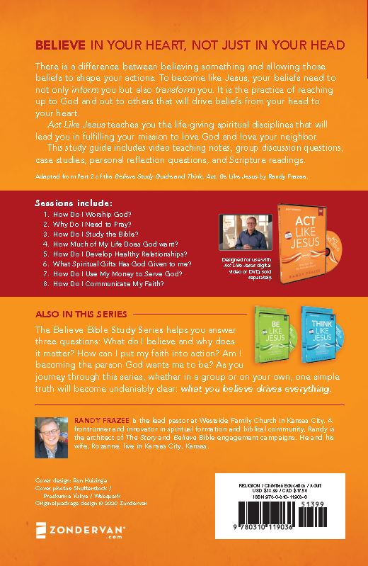 Act Like Jesus Bible Study Guide by Randy Frazee – ChurchSource