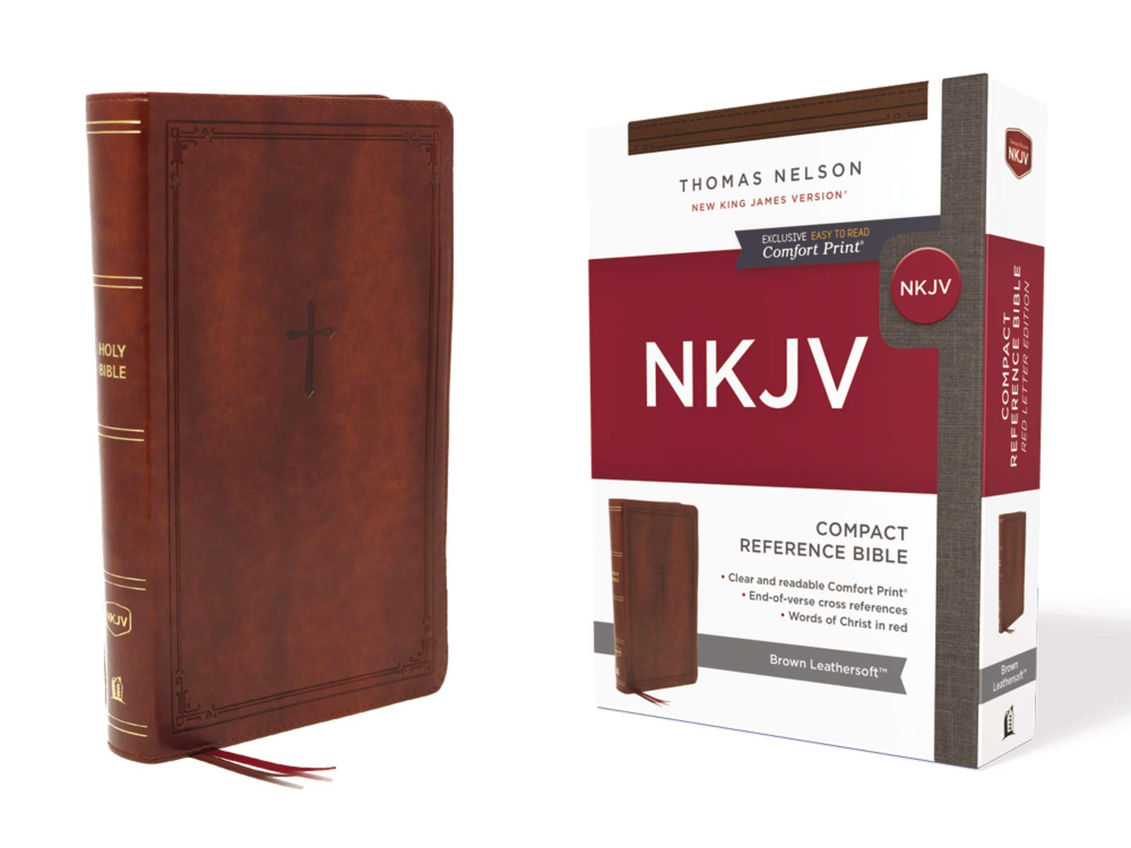 NKJV, End-of-Verse Reference Bible, Compact, Red Letter