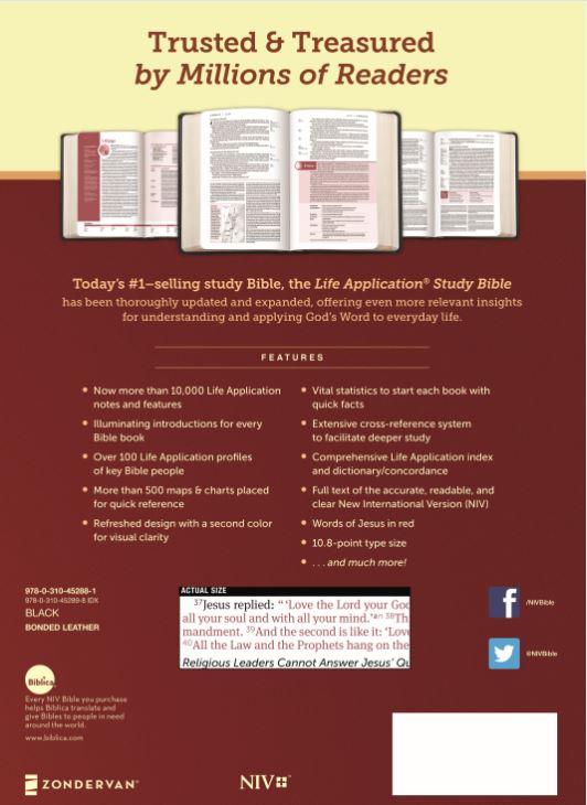 NIV, Life Application Study Bible, Third Edition, Large Print, Red Letter Edition