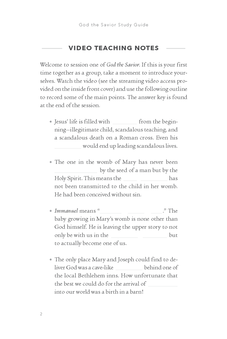 God the Savior Bible Study Guide plus Streaming Video: Our Freedom in Christ and Our Role in the Restoration of All Things
