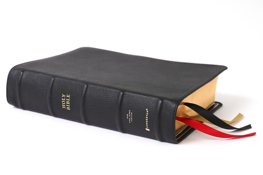 NKJV, Thompson Chain-Reference Bible, Premium Goatskin Leather, Black, Premier Collection, Black Letter, Art Gilded Edges, Comfort Print