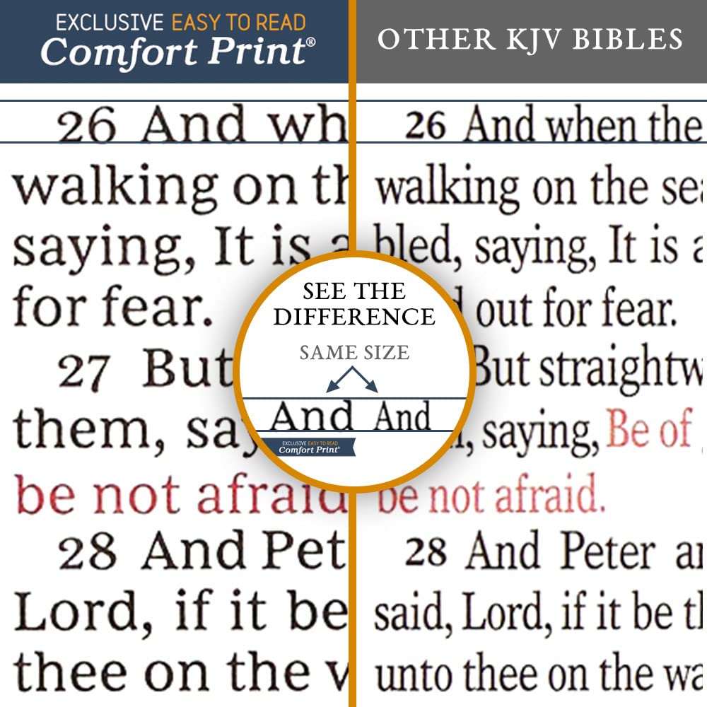 KJV, Reference Bible, Center-Column Giant Print, Red Letter Edition, Comfort Print