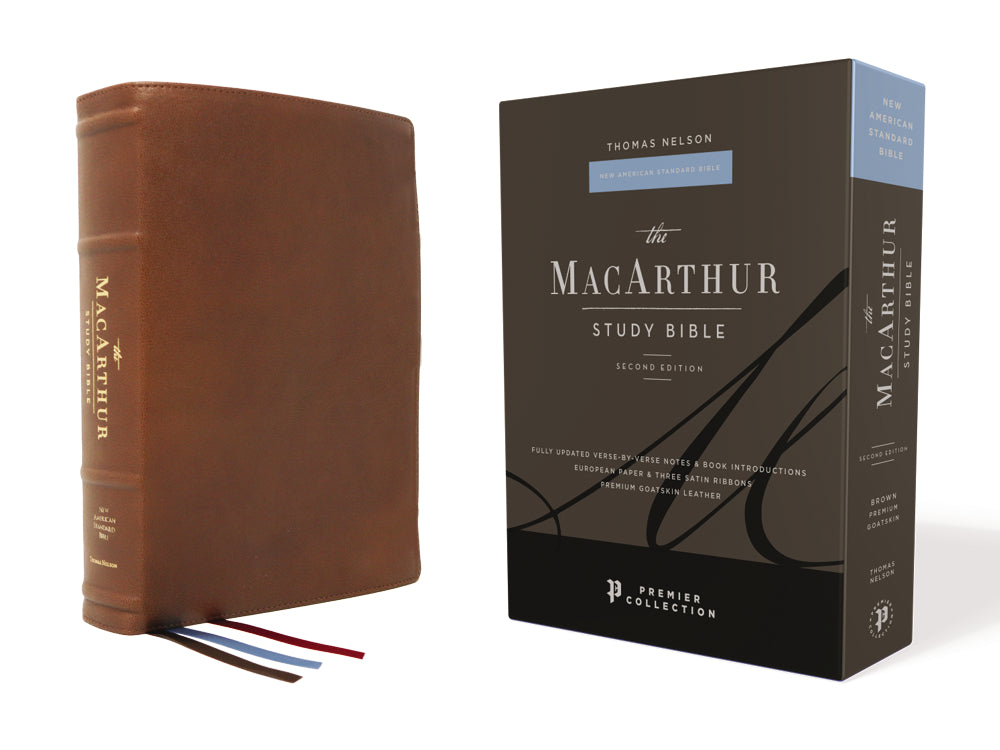 NASB, MacArthur Study Bible, 2nd Edition, Premium Goatskin Leather, Brown, Premier Collection, Comfort Print: Unleashing God's Truth One Verse at a Time