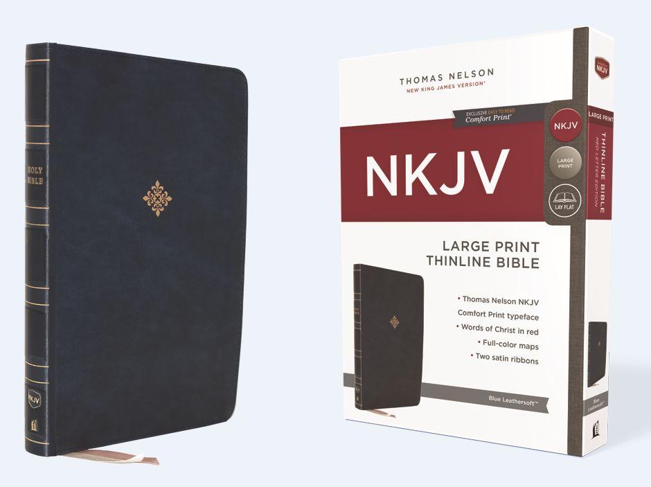 NKJV, Thinline Bible, Large Print, Red Letter Edition, Comfort