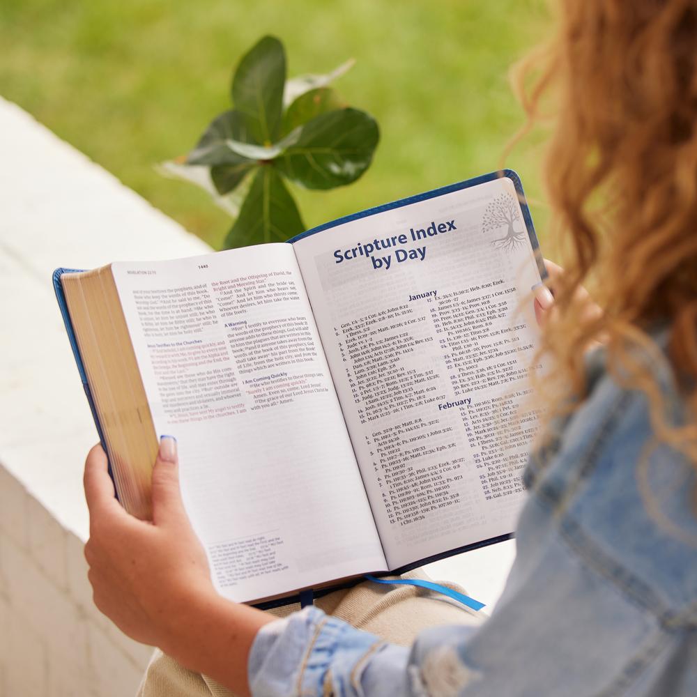 NKJV, Matthew Henry Daily Devotional Bible, Red Letter, Comfort