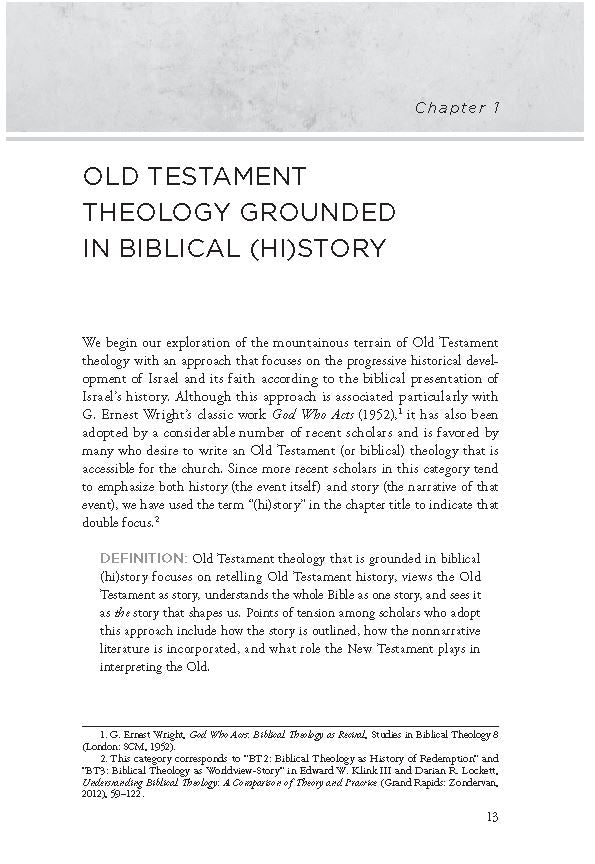 Understanding Old Testament Theology: Mapping the Terrain of Recent Approaches