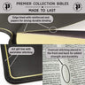 NIV, Thompson Chain-Reference Bible, Premium Goatskin Leather, Black, Premier Collection, Black Letter, Art Gilded Edges, Comfort Print